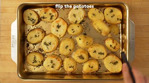 These potatoes live up to the hype promised on Pinterest and then some: creamy, caramelized coins that melt in your mouth. Get the recipe: https://trib.al/3NJv14x | Real Simple