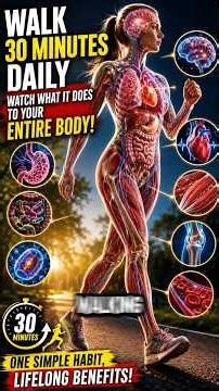 What 30 minutes of walking does to your body #walking #health #shorts