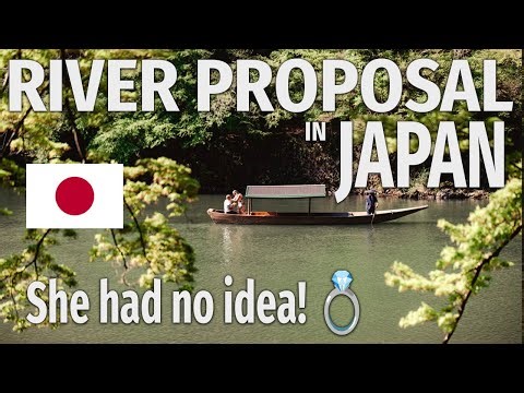 Romantic Surprise Boat Proposal in Kyoto | Japan Engagement on the River