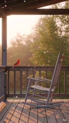 Calm Nature Moment | Cardinal on a Cozy Porch #aishorts #cardinalshorts #shorts