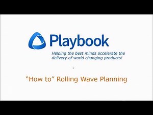 "How to" Rolling Wave Planning