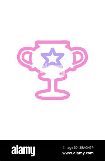 popping motion animation of trophy cup symbol icon Stock Video Footage - Alamy