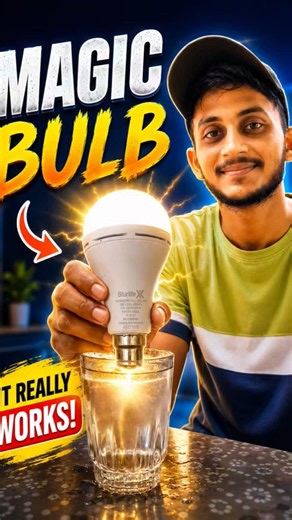 Magic Bulb Experiment 💡⚡ | Bulb Lights Up in Water! 😱 #Shorts #viral #scienceexperiment