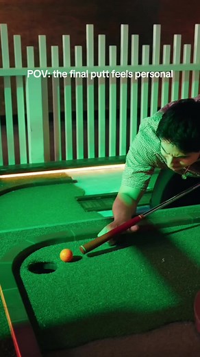 The final putt doesn’t just test your skills… it tests your patience 😅⛳️ Holey Moley will pull every trick to steal that win. Feeling competitive? 📍Irvine Spectrum Book your tee time now! #holeymoleyirvine #irvinespectrum #orangecountyfun #irvine