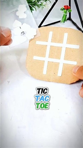 I Made Tic Tac Toe Game From Cardboard 😱 | DIY Cardboard Game #shorts