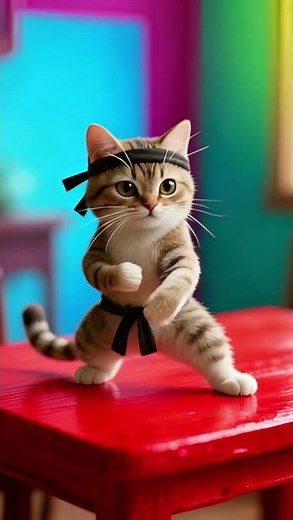 🐱🥋 Karate Cat in Action – Funny Martial Arts Moves Like a Human!