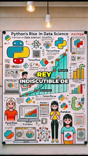 Python ha revolucionado la ciencia de datos, con librerías como TensorFlow y Pandas liderando el camino. 🧠📊 ¿Sabías que su uso en análisis de datos y machine learning sigue creciendo exponencialmente? 🚀 Mira cómo Python simplifica el trabajo con grandes cantidades de datos y descubre por qué es la herramienta favorita de los científicos de datos. 💡 #DataScience #MachineLearning #PythonPower #TensorFlow #Pandas #AnalisisDeDatos #BigData #TechInnovation #CienciaDeDatos #AprendePython #IA