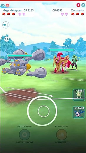 ✨️Mega Metagross VS✨️Crown Zamazenta PVP Steel Battle #pokemongo