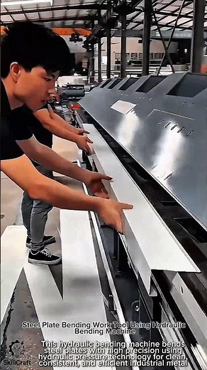Steel Plate Bending Work Tool Using Hydraulic Bending Machine #worktool