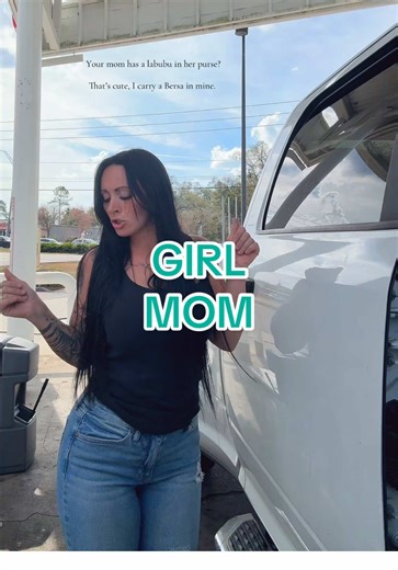 Not a big fan of labubus or these diesel prices. #girlmom #concealedcarry #bossmareenergy