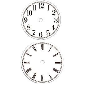 6 in. White Metal Clock Dial