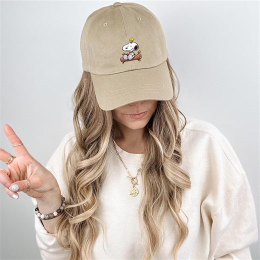 Embroidered Cartoon Dog Baseball Cap, Organic Cotton Dad Hat - Etsy