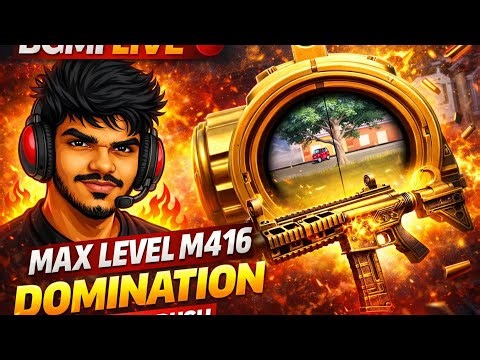 BGMI LIVE 🔴 MAX LEVEL M416 DOMINATION 🔥 | Insane Spray Control | Rank Push