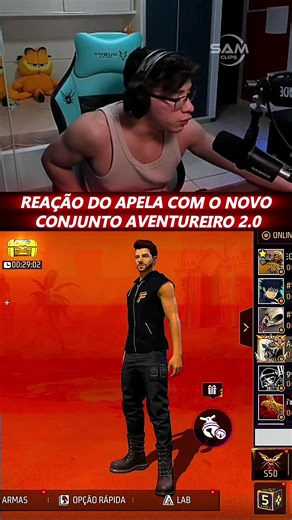 Reação do apela com o novo conjunto 😂🤣 #apelapato #clipsff #ffclips | free fire videos