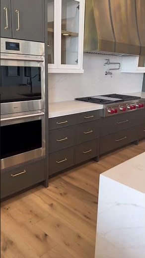 Decorative kitchen with a pass-through window #luxury ￼