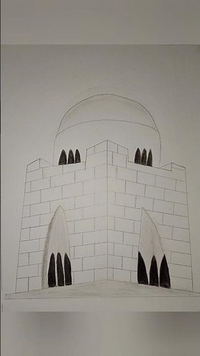 🖌️how to draw quaid e azam mazar tomb beautiful✏️ drawing short easy ✔️step by step drawing✍️ sketch