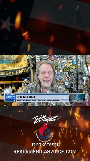 I'm overtly energized! Join me for a full on truth logic and commonsense on my Real America's Voice Spirit Campfire tomorrow at 4PM EST! Go to: https://americasvoice.news/playlists/show/ted-nugent-spirit-campfire #truth #logic #commonsense | Ted Nugent