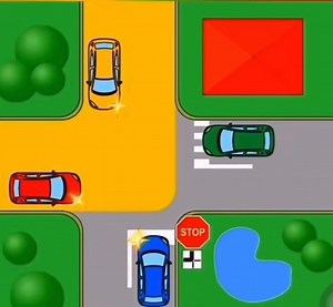 🔴 QUIZ CODE DE LA ROUTE : [ Vidéo ] Question: 4 véhicules se croisent à une intersection Qui passe en premier ? 🟩🟦🟥🟧 | Police Secours