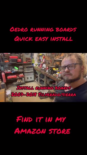 How to install running boards on Chevy/GMC trucksThese Running Boards Compatible with 2007-2018 Chevy Silverado/GMC Sierra 1500; 2007-2019 Silverado/Sierra 2500HD 3500HD Crew Cab, Include 19 1500 LD. Steel Nerf Bars Side Step Rails. Package contains 2 side steps, 6 brackets, hardware, and installation instructions; Installation can be completed within 20 minutes with no cutting or drilling OEDRO #OEDRO #OEDRORunningBoards #ChevySilverado #SilveradoAccessories #TruckUpgrades #TruckLife #OffRoadRe