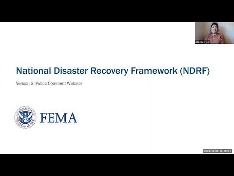 National Disaster Recovery Framework V3 Public Comment Webinar