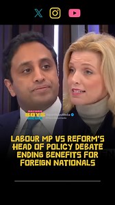Labour MP vs Reform’s head of policy debate ending benefits for foreign nationals #debate #labour #report immigration | Hazardboysmedia