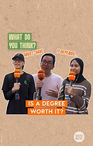 Is a degree really necessary in today’s job market? And is higher education really an important step towards ‘adulthood’ or ‘success’? #Singapore #WhatDoYouThink #HigherEducation | AsiaOne