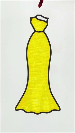 Dress glitter #coloringforkids #kidsart #drawing