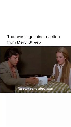 Funny | Entertainment | Culture on Instagram: "During the intense restaurant scene in Kramer vs. Kramer (1979), Dustin Hoffman deliberately planned the moment where he suddenly throws his wine glass against the wall. He didn’t warn Meryl Streep at all—the only person who knew it was coming was the cameraman, so the shot wouldn’t be missed. The goal was to capture a completely raw reaction, and it worked. Streep’s shock in that moment was real, not acted, but she stayed in character long enough f
