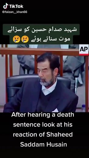 Saddam Hussein hearing death sentence
