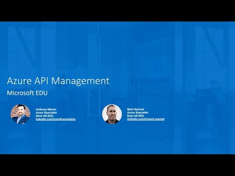 Implementing an API first approach using Azure API Management Microsoft in Higher Education Confer