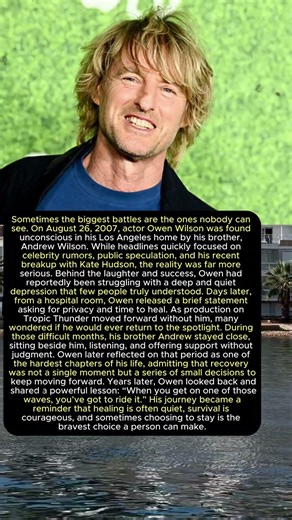 Owen Wilson’s Darkest Battle 💔 The Fight Nobody Saw Coming