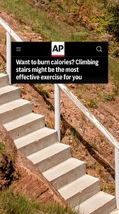 Want to burn calories? Climbing stairs might be the most effective exercise for you 🌚🌝😮 (Via Associated Press) How do you use stairs for exercise? 🔗 Read the full story at the link in bio #healthtips #exercise #apnews | SmartNews