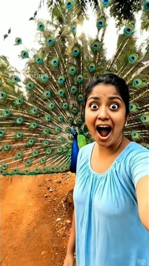 Do you want to see the peacock spreading its feathers? | Peacock spreading its feathers #tamilshorts