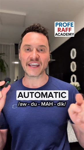 Raff Aieta on Instagram: "AUTOMATIC (automático) The “d” you see in this phonetic transcription is NOT a real D sound. It represents the flap sound in English (the same sound in automatic, water, better). If your native language is Spanish or Italian, this sound may feel similar to a soft R, but we can’t call it “R” because in English R is a completely different sound, examples: road / arrive That’s why pronunciation uses a standardized international system, so sounds are not confused between la