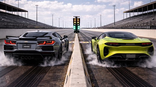 Corvette C8 Z06 vs McLaren Artura drag race
