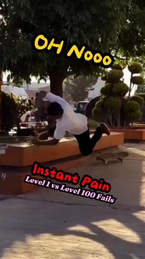 Ranking The Funniest Skateboard Fails Level 1 vs Level 100 #shorts #fails #skateboarding