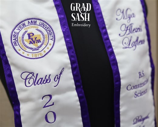 Custom Text Stole | Pageant Sash | Graduation Sash | Embroidery Graduation Stole Sash | Personalized Graduation Stole | Custom Nursing Stole - Etsy