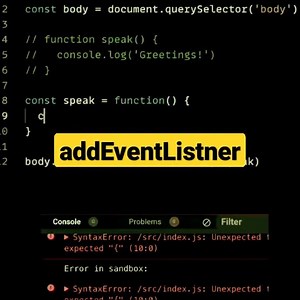 addEventListener | javascript tutorial #shorts #html #javascript
