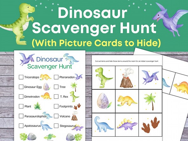 Dinosaur Scavenger Hunt, Dinosaur Treasure Hunt, Printable for Kids, Students Activity, Instant Download, Birthday Party Game for Kids - Etsy