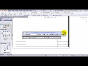 Création d'un cartouche_mise en plan sous SolidWorks