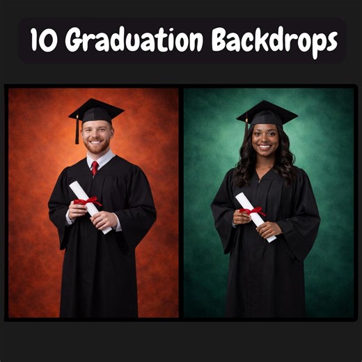 Graduation Digital Background Collection | 10 Senior Portrait Backdrops | Studio-style Grad Photo Scenes | Instant Download File Pack - Etsy