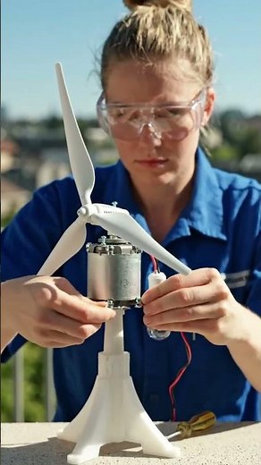 DIY Wind Turbine Generator ⚡ Can Wind Create Electricity? (Real Test) #diypower #cleanpower #shorts