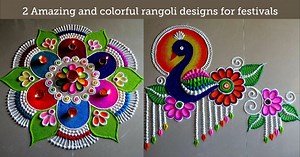 265K views · 7.5K reactions | 2 amazing and unique rangoli designs for festivals !! | Blissful Stuff by Poonam | Facebook