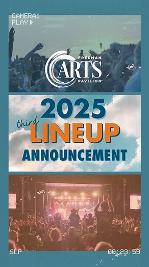 SURPRISE! More performances have been added to the 2025 Freeman Arts Pavilion Lineup. Tickets on sale Friday, April 11 at 10AM at freemanarts.org 🥳 | Freeman Arts Pavilion