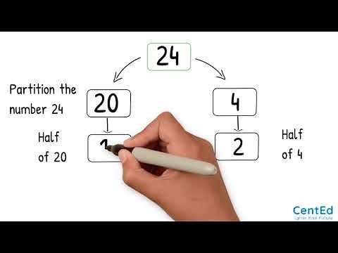 Halving 2 Digit Numbers (24÷2)