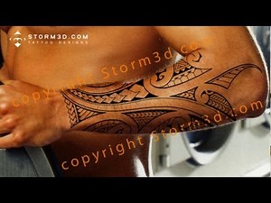How to draw a mixed Polynesian style forearm tattoo design, from sketch to digital mockup