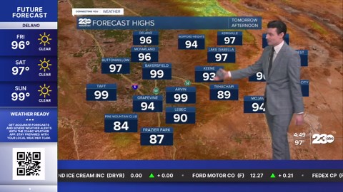 23ABC evening weather update October 1, 2026