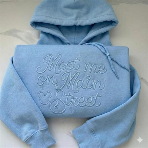 Meet Me on Main Street Embroidery Design | Script Quote Machine File - Etsy