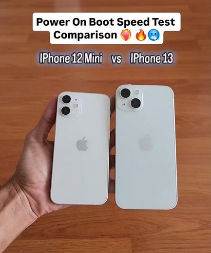 iPhone 12 Mini vs iPhone 13 ⚡ Power On Boot Speed Test – SHOCKING Winner! 😱🔥 #Shorts #viral #youtube