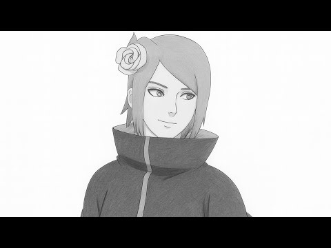 Konan Naruto Drawing | Easy Anime Sketch Tutorial for Beginners | Akatsuki Art